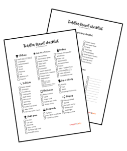 Toddler travel checklist pdf download image