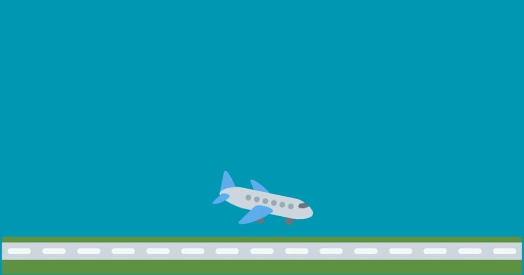 arrival airplane landing